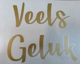 Balloon Sticker - Veels Geluk Gold