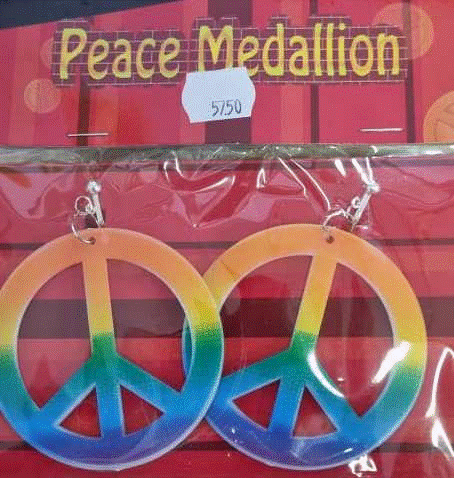 Earrings Peace Sign