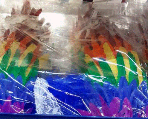 Wings Rainbow Styrofoam &amp; Lace Ribbon
