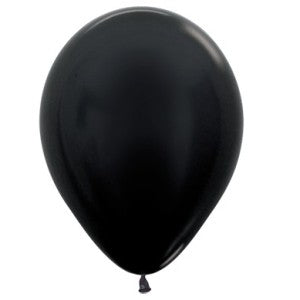 Balloon - Latex Metallic Pearl Black 12 inch