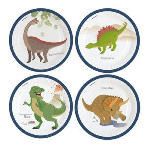 Happy Dinosaur Plates 23cm (8)