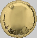 Foil Balloon White Gold Circle