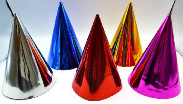 Party Hat - Metallic Colour assorted