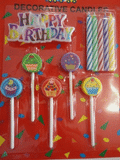 Cup Cake Candles with Happy Birthday Sign (5)