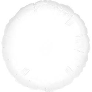 Foil Balloon Opaque White Circle