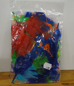 Feathers Loose 10cm assorted colours (25