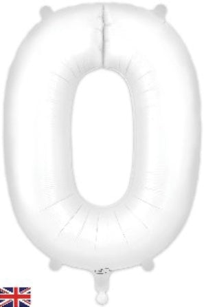 Foil Balloon Super Shape 0 Matte White