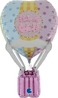 Foil Balloon Super Shape Its a Girl Hot Air Balloon