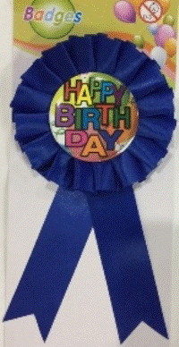 Rosette Birthday Blue