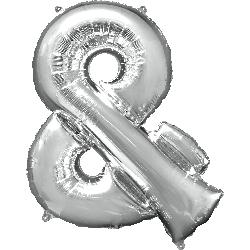 Foil Balloon Super Shape Symbol &amp; Silver