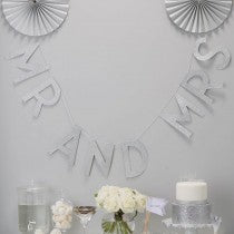 Metallic Perfection Mr & Mrs Bunting 2m Silver