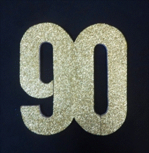 Poly 90 10cm Glitter Gold