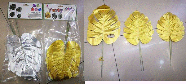 Tropical Leaves Gold or Silver (2)