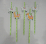 Paper Straws / Cake Toppers - Fiesta Llama, Cactus (5)