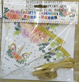 Flag Banner Unicorn Flowers