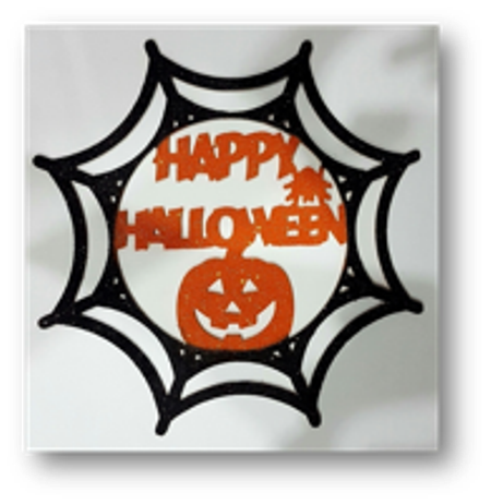 Happy Halloween Sign 30cm Spiderweb
