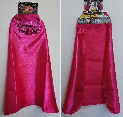 Cape Super Hero Pink with Mask