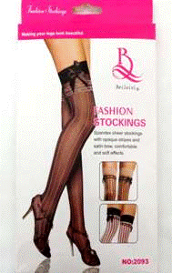 Stockings - Fashion with Black Ribbon