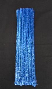 Chenille (Pipecleaner) 30cm Glitter Blue