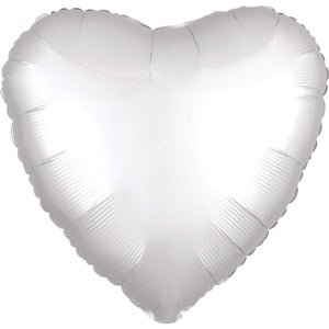 Foil Balloon Satin Luxe White Heart