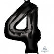Foil Balloon Super Shape 4 Black