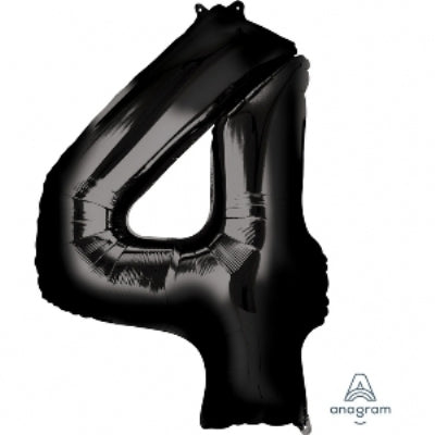 Foil Balloon Super Shape 4 Black