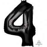Foil Balloon Super Shape 4 Black