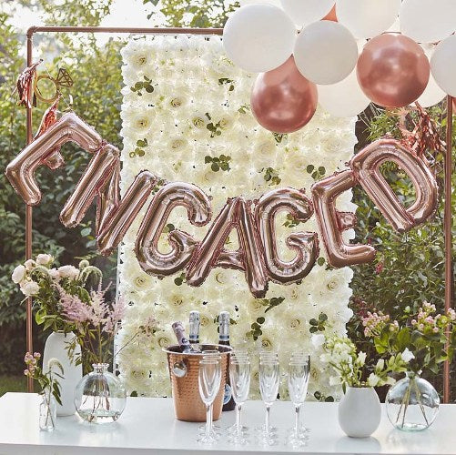Engagement Balloon Bunting Rose Gold