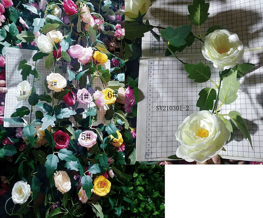 Artificial Rose Flower Garland 2m assorted