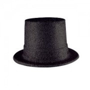 Top Hat Glitter Black