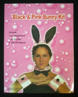 Bunny Set Black&amp;Pink Sequins