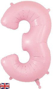 Foil Balloon Super Shape 3 Matte Pink 34 inch