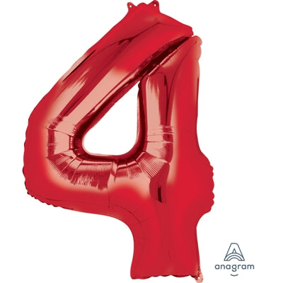 Foil Balloon Super Shape 4 Red