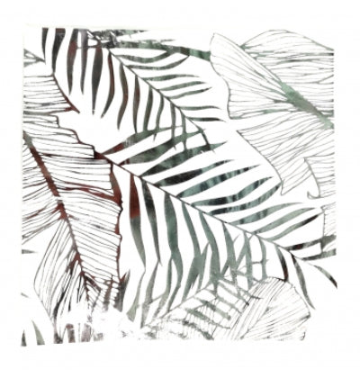 Serviettes - Leaves Foil Silver (20)
