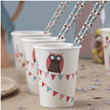 Patchwork Owl - Cups (8)
