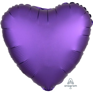 Foil Balloon Satin Luxe Purple Royale Heart
