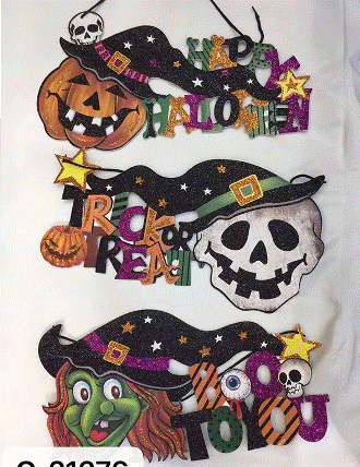 Halloween Deco EVA Signs assorted
