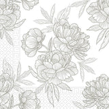 Serviettes - Oil Flowers Drawing (20)