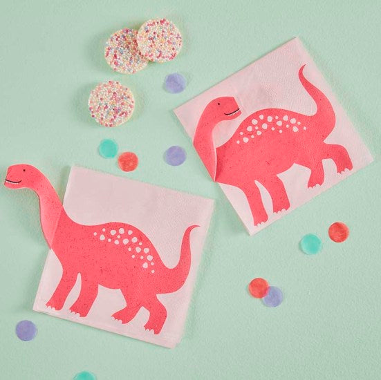 Napkins Pink Pop Out Dino (16)