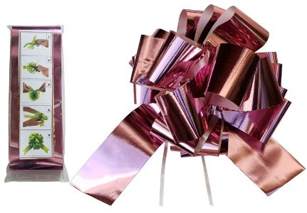 Bow Giant Metallic Light Pink 350mm