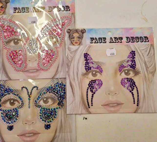 Face Art Deco Stones assorted