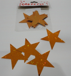 Confetti - Hologram Copper Stars 65mm 16g
