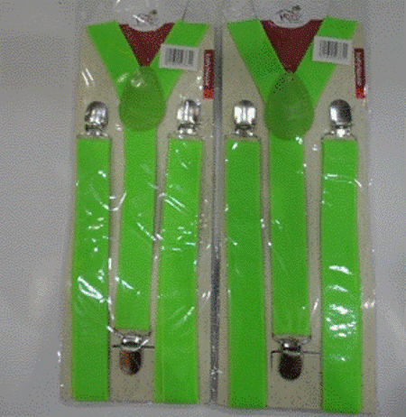 Suspender Braces Neon Green
