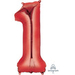 Foil Balloon Super Shape 1 Red