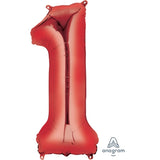 Foil Balloon Super Shape 1 Red