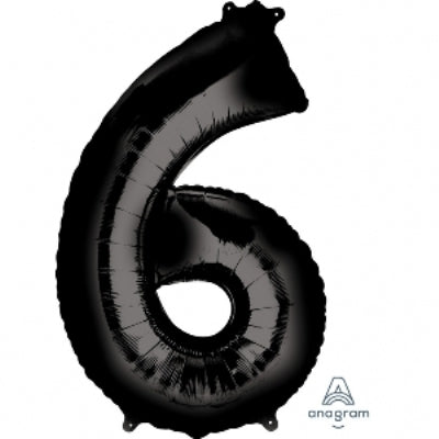 Foil Balloon Super Shape 6 Black