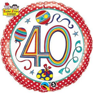 Foil Balloon Polka Dots &amp; Stripes 40