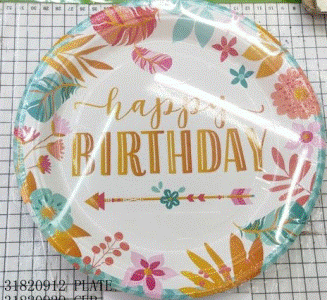 Plates Happy Birthday 23cm (10)