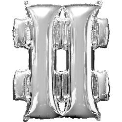 Foil Balloon Super Shape Symbol # Silver