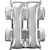 Foil Balloon Super Shape Symbol # Silver